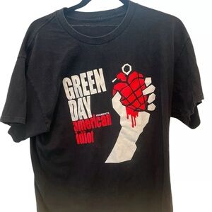 Green Day American Idiot Tour T-Shirt Black Punk Rock Metal Large